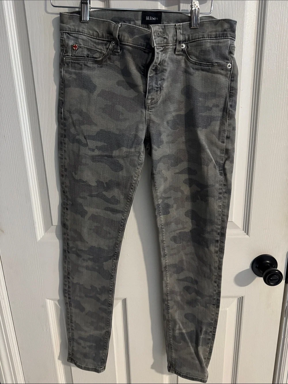Hudson Jeans Gray Camo Skinny Jeans no tag 27x27